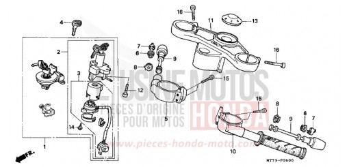 HANDLE PIPE/TOP BRIDGE NR750N de 1992